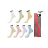 Women's Crew Socks 7-Pack Gift Box Set (7-Color Combination As Shown)