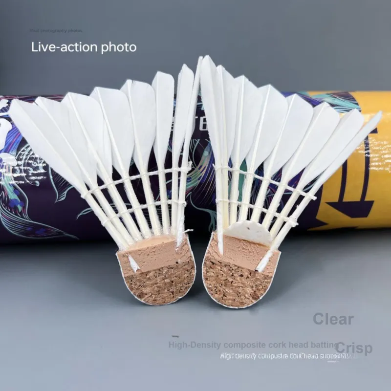 Antarctic Winds 12 Pack Muscovy Duck Feather Big Board Duck Feather For Indoor Use Shuttlecocks-2