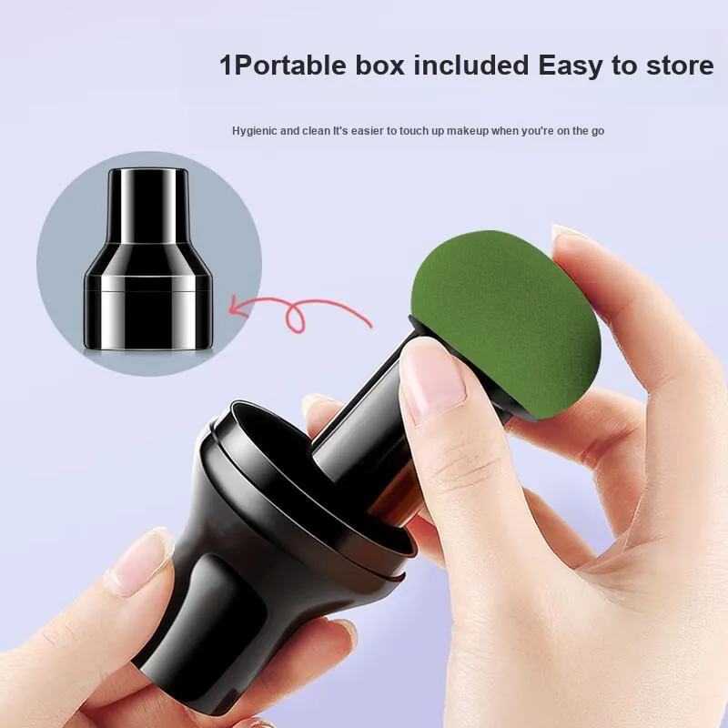 JINGLINGLONG Mushroom Powder Puff For Liquid Foundation Easy To Apply No Need For Powder 2 Pcs-6