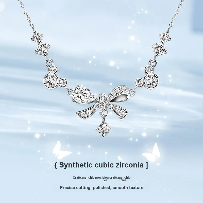 Disney Mickey Collection Princess Collection S925 Silver Necklaces Women's-4