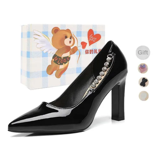 NTOZE High Heels Women's Black Gift Box Set