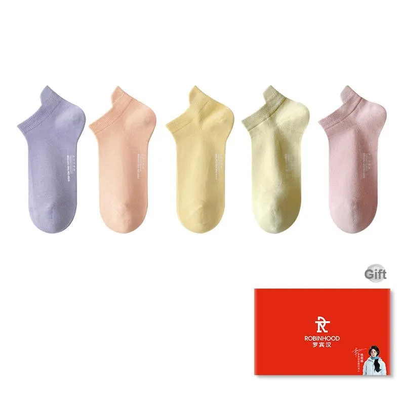 ROBINHOOD Ankle Socks Women's Box 5 Pack-4
