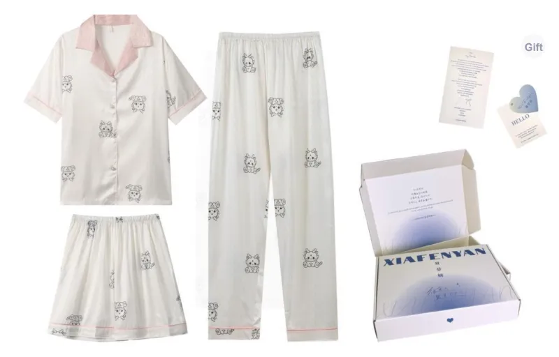 XIAFENYAN Pajama Set Women's Apricot-0