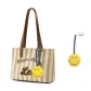 Brown and White Stripes+Smiley Face Pendant