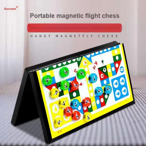 CHENGGONG Flight Chess Foldable Board Game With Magnetic Pieces, Portable & Educational Board Games