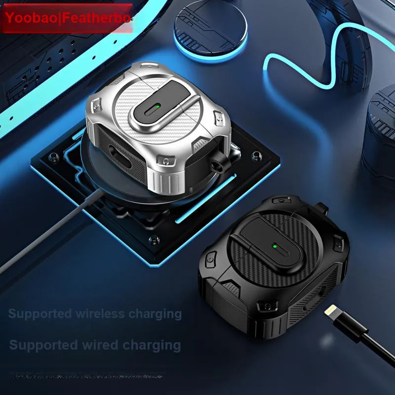 Yoobao Compatibility AirPods 1/2/AirPods Pro2/3/4 TPU Lock Design Headphone Cases-4