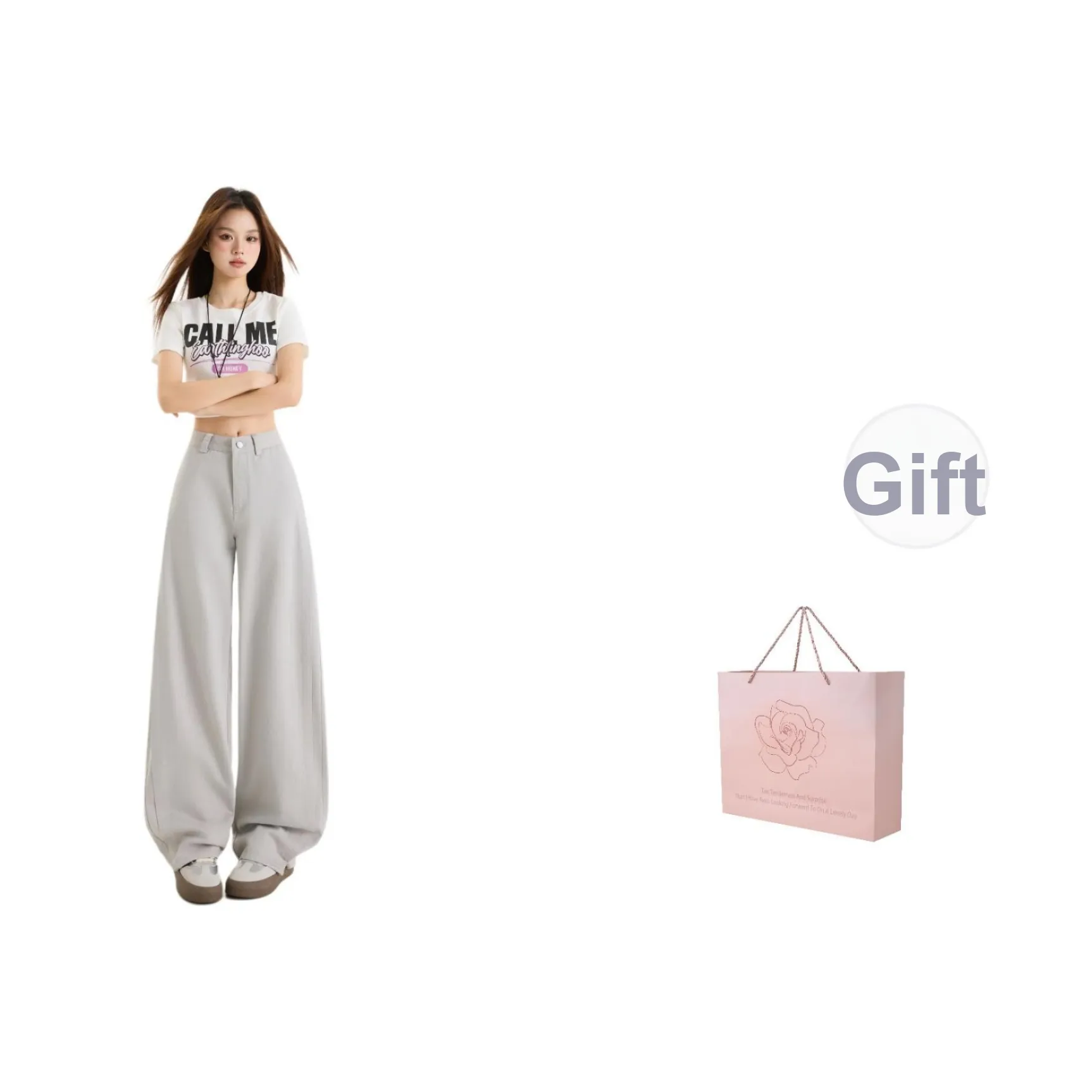 ZAZN Джинсы Женские Morandi Gray