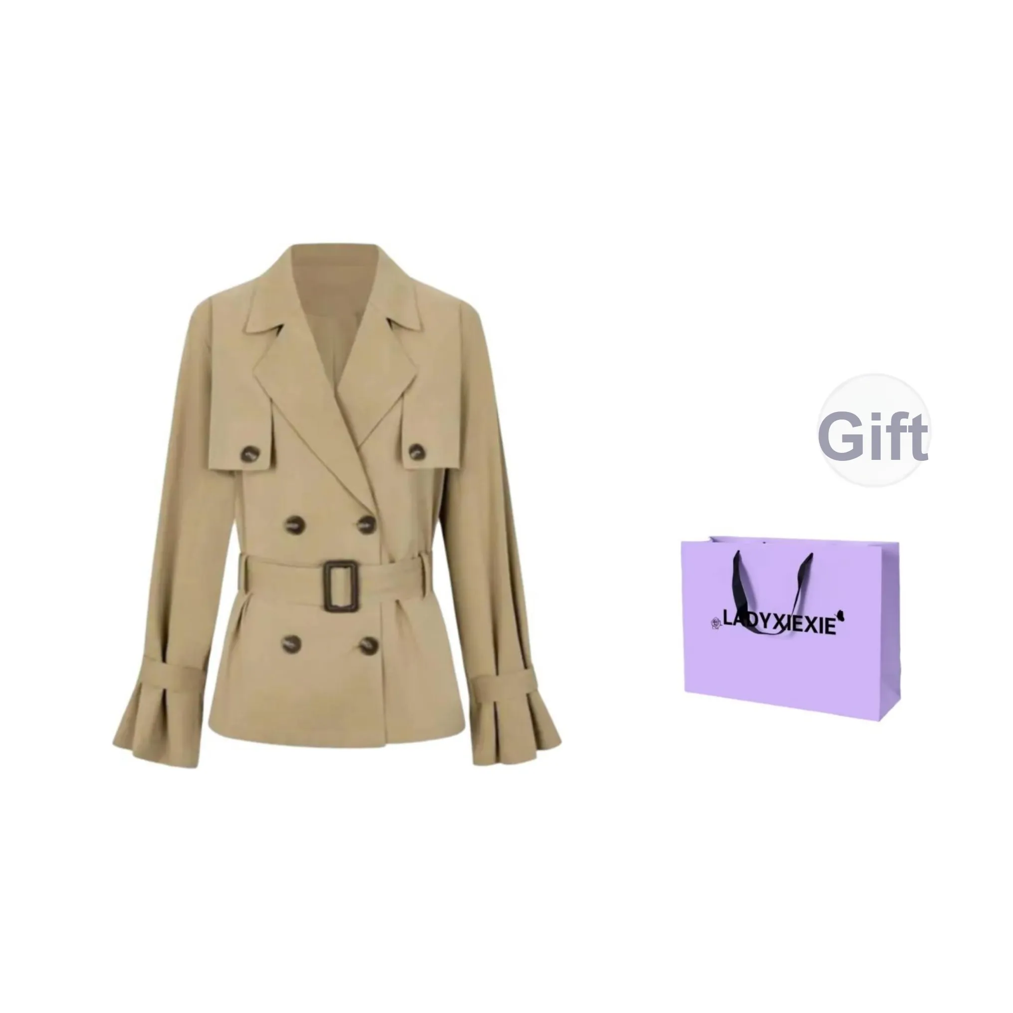 LADYXIEXIE Женская тренч-куртка