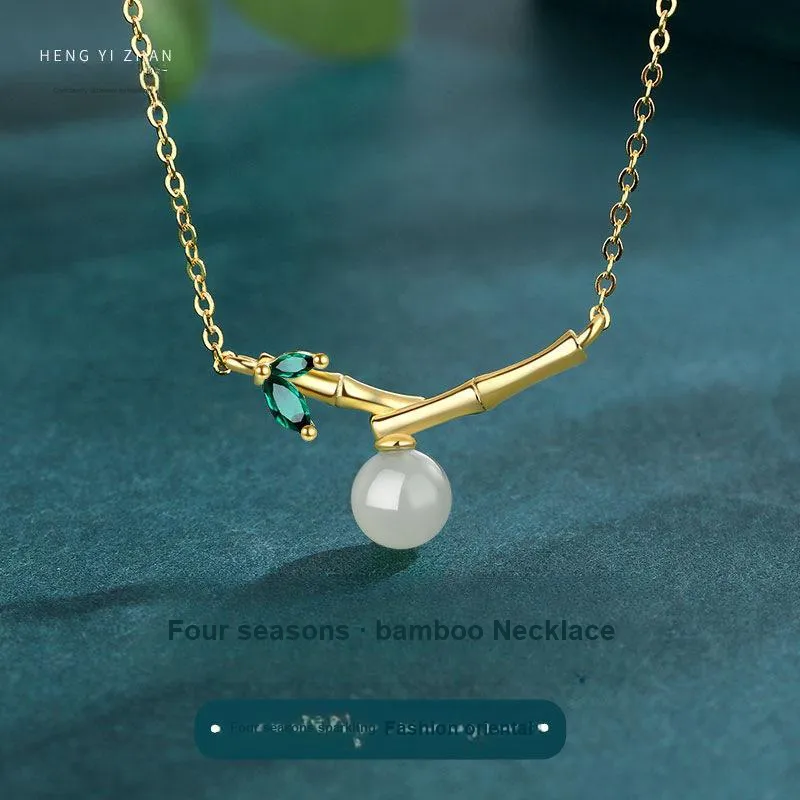 Royal Heaven's Choice Necklaces Pale Greenish White Jade Unisex-1