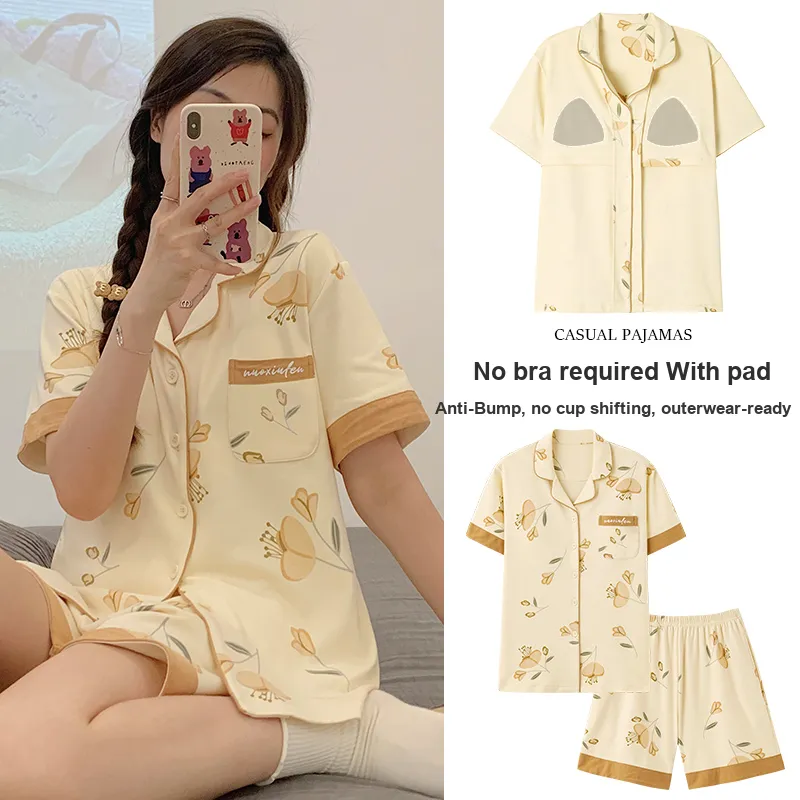 MADALLO Pajama Set Women's Light Yellow-1