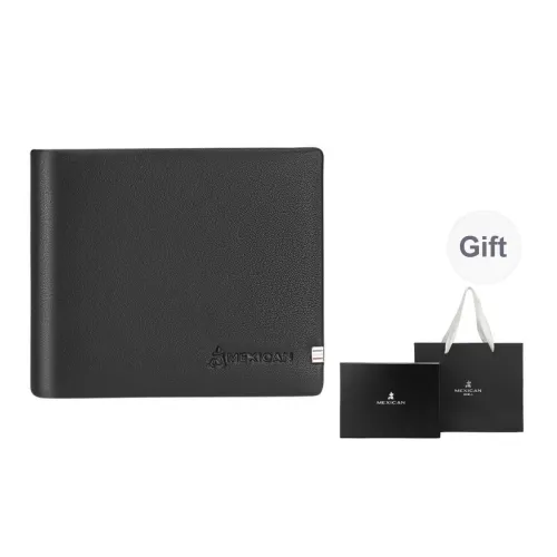 MEXICAN Cow Leather Wallet Regular Men's Black