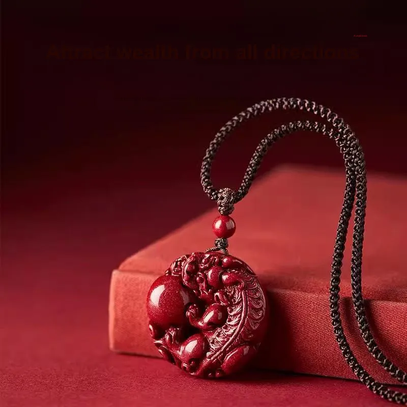 FOREVER MELODY Reconstructed Cinnabar Necklaces Men's-1