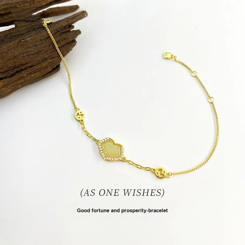 Andaozi Hetian Jade Bracelets Pale Greenish White Jade Women's-1