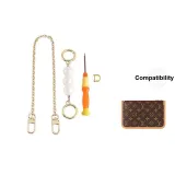 Smaller Bag Underarm Modified Set[Gold 40cm Copper Decorative Chain+Pearl Chain]