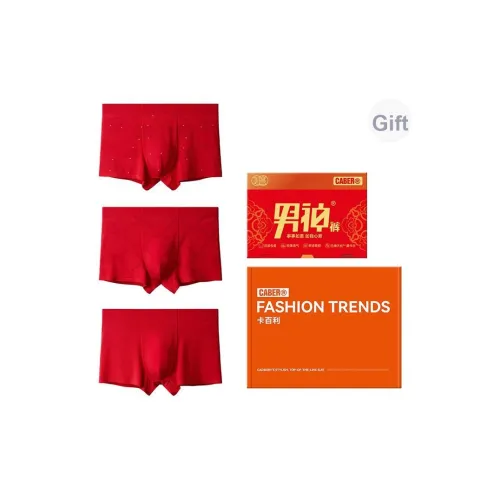 Caber Красный-Godlike Коллекция-3 шт Мужские Подарочные Наборы Трусов