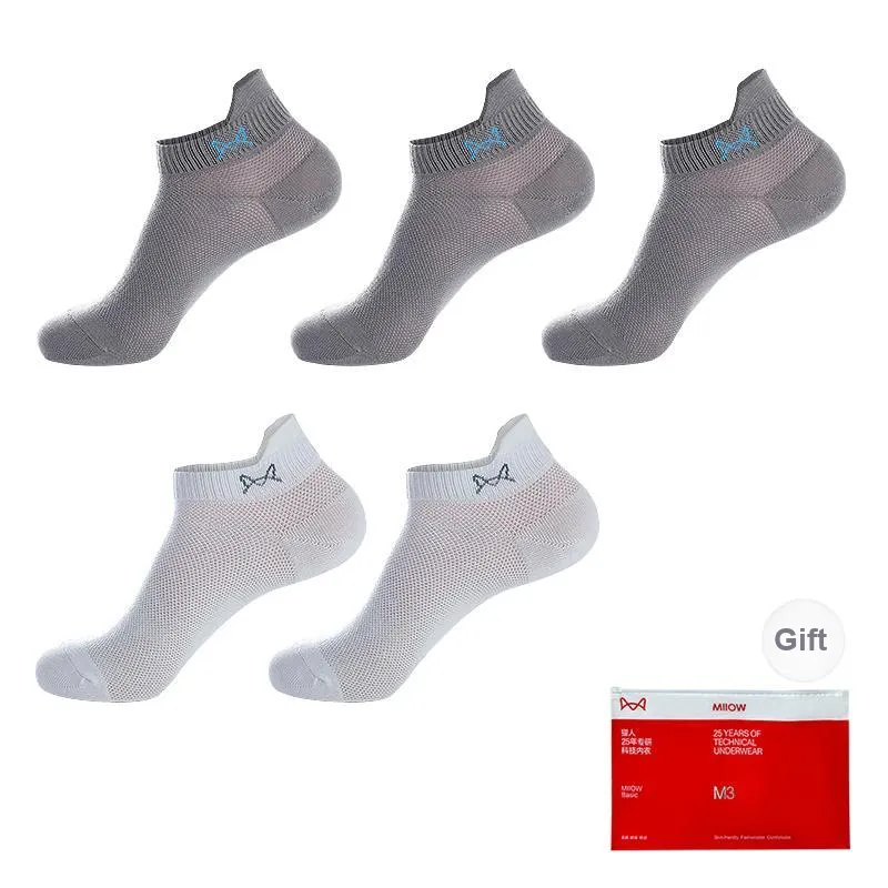 MIIOW Cool One Summer Series Ankle Socks Men's 5 Pack-40