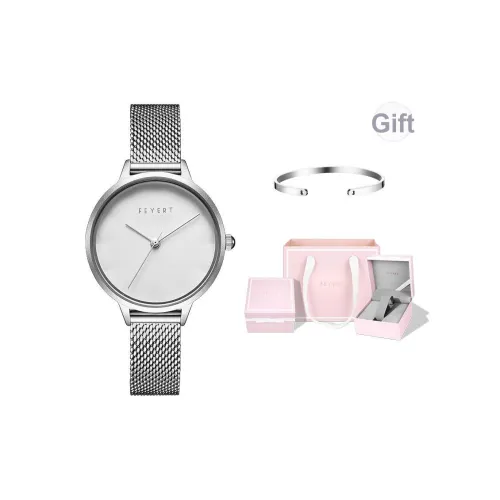 FEYERT Ruffle Collection Кварцевый механизм ремешок из нержавеющей стали женские часы белый циферблат