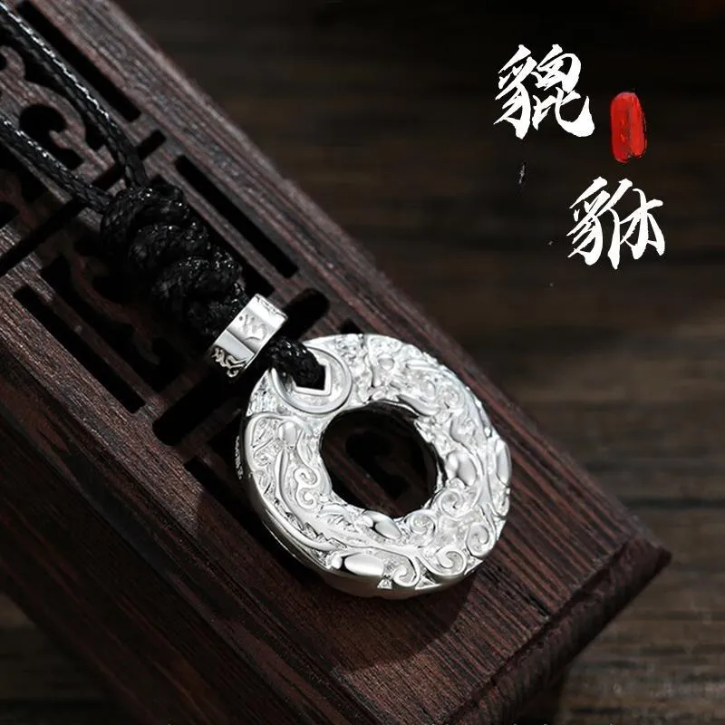 DONGFANGJIE 999 Fine Silver Sterling Silver Necklace Men's-1