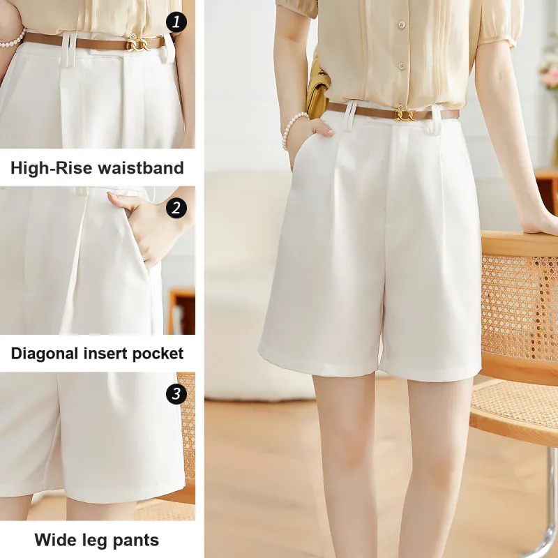 Like The Age Of Water Casual Shorts Regular Women's White-2