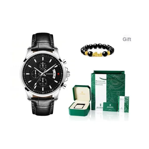 RENOVO Multifunctional Collection Кварцевый механизм Естественная кожа Ремешок Часы Мужские Многоцветный Циферблат часов