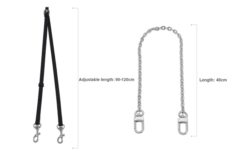 Lan Bao Fan Metal Shoulder Strap, Bag Accessory Women's Gold Tone-133