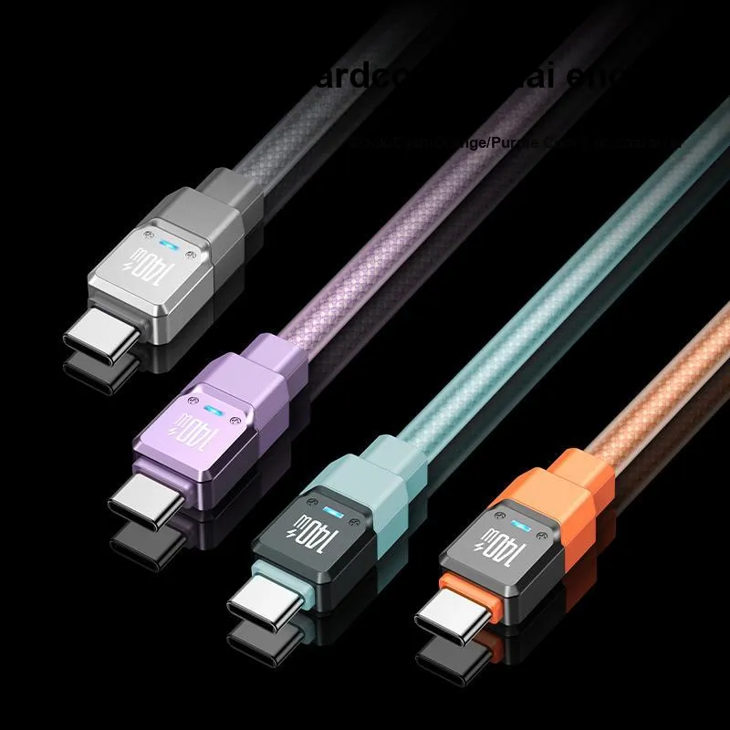 ROMOSS 1.2/2m Type c To Type c 140w Compatibility Laptop Flat Cell Phone Mecha Wind Cable-3