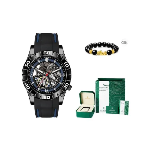 RENOVO Автоматический Механический Механизм Силиконовый Ремешок Часы Мужские Многоцветный Циферблат