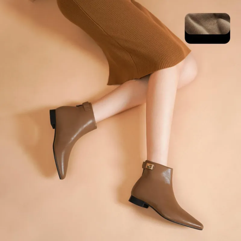 HARSON Ankle Boots Women's Brown/Black/Ecru-17