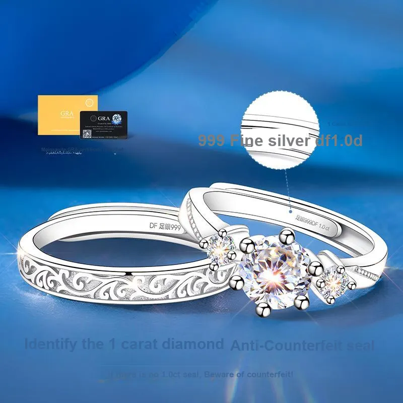 EAST BEAUTY 999 Fine Silver Rings Unisex-1