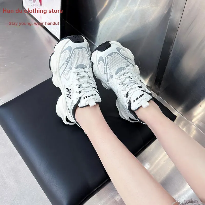 HSTYLE Cushioning Anti-Slip And Wear-Resistant Low-Top Chunky Sneakers Women's-17