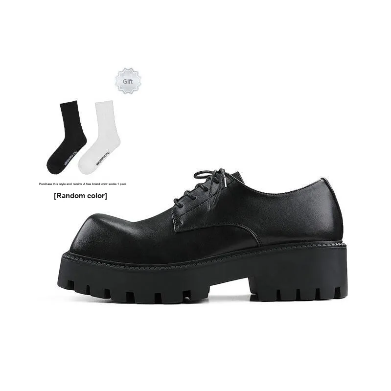 HANQIAORIJI Special-shaped Series Loafers Unisex Black