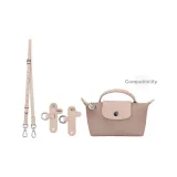 White Crossbody Shoulder Strap with Non-Punch Hole Buckle