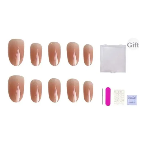 ORANOT Миндаль Румяна Маленький SEED Pure Кошачий глаз Телесный Корейский стиль False Nail MID Длина (размер в длину) 24 мм