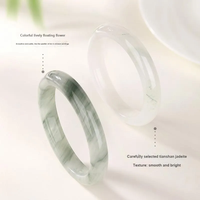 JINLIUFUJIXIANG Tianshan Jade Bangles Women's-3