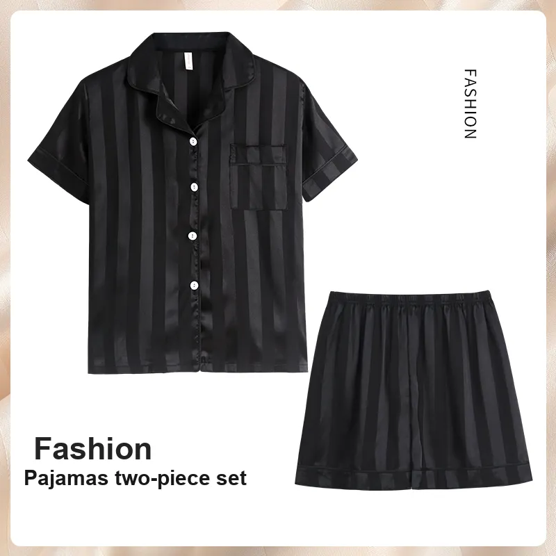 Qiao Ni Tong Pajama Set Men's Premium Black-4