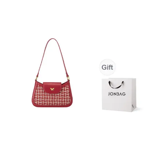 JONBAG Synthetic Leather Wedding Bag Shoulder Bag Handbag Crossbody Bag Small Size Women's Red