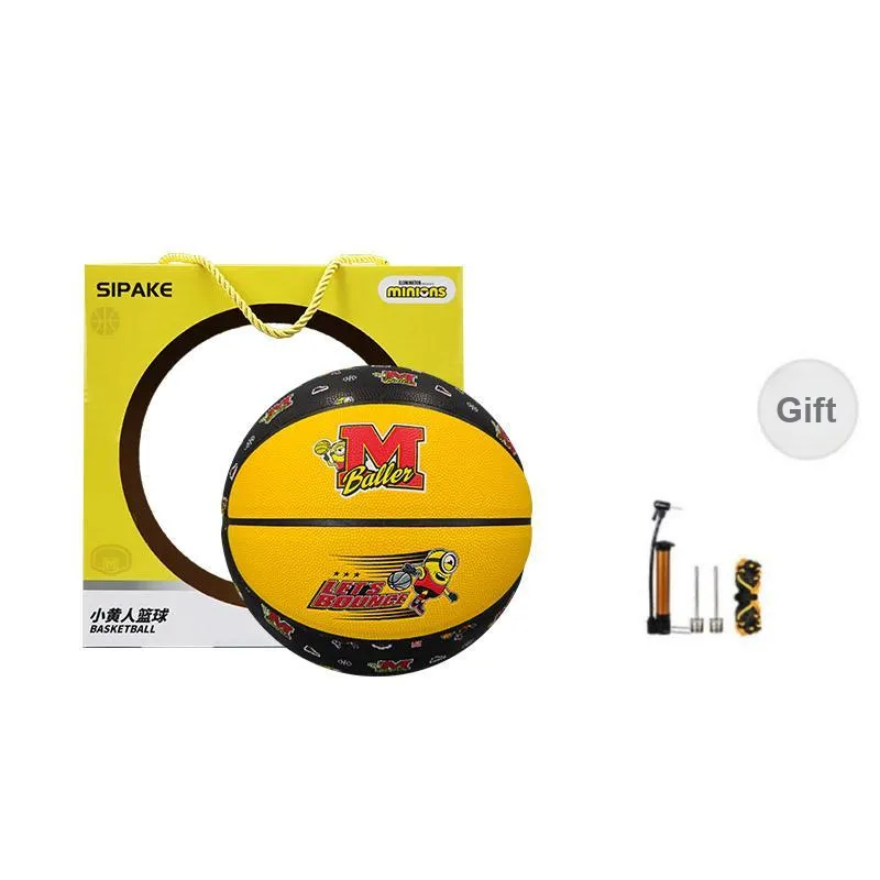 SIPAKESPORT PU Basketball Yellow Black Size 7 Training Unisex-8