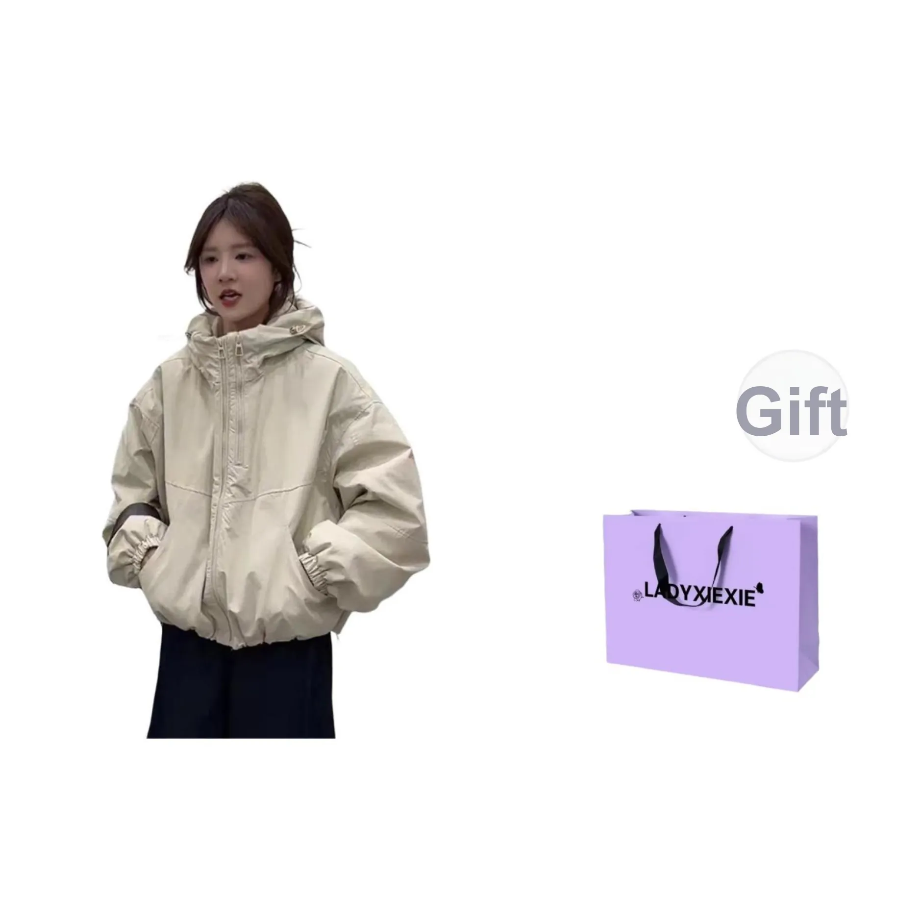 LADYXIEXIE Хлопковый пуховик унисекс