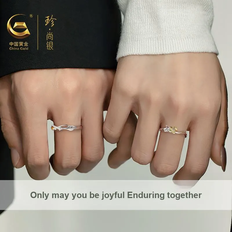 ZSY Silver 925 Ring Couple Rings Unisex-3