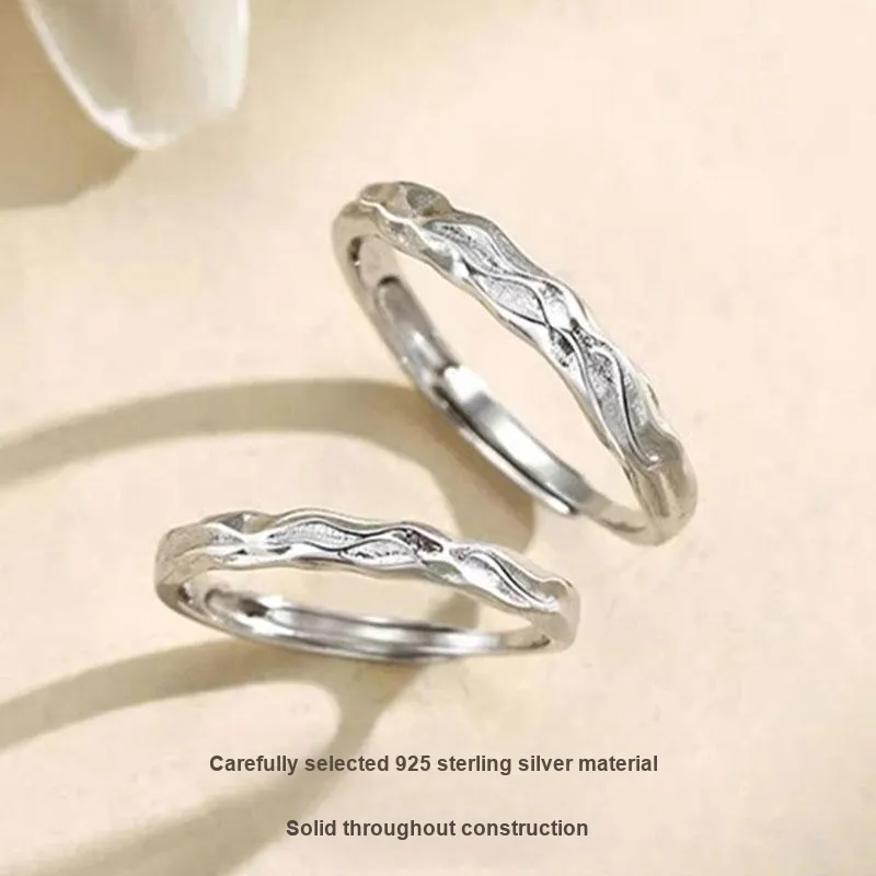 Kelanxi 925 Sterling Silver Rings Unisex-3