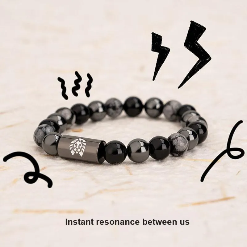 Rastaclat Black Agate Little Lion National Style Bracelet Chain Unisex-1