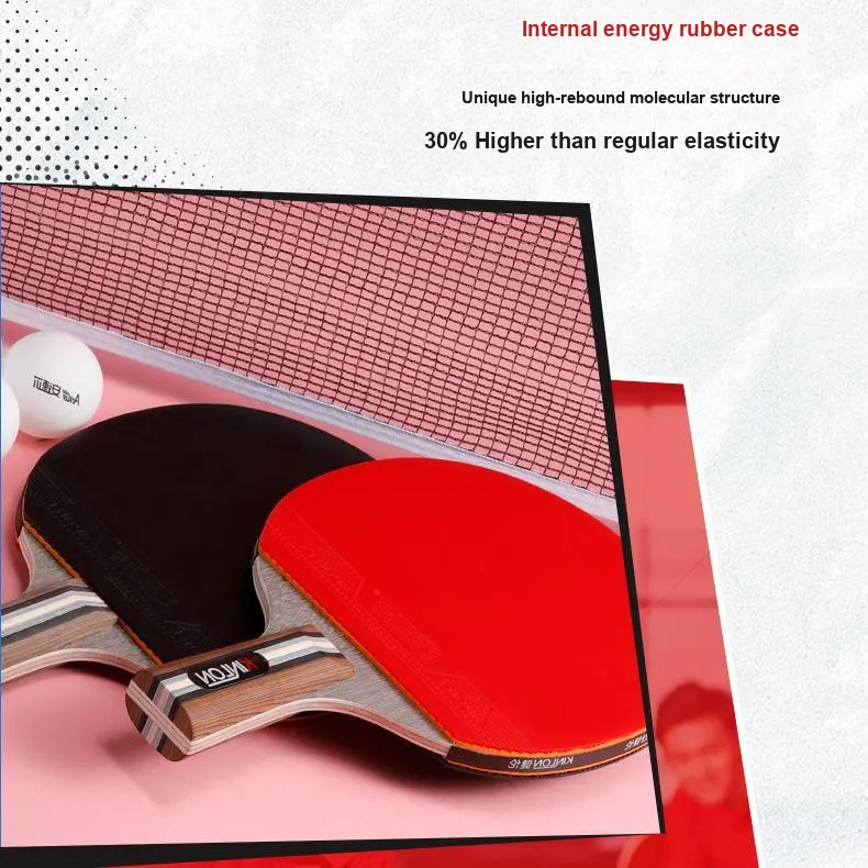 JEEANLEAN Ping Pong Paddles Unisex Red-4
