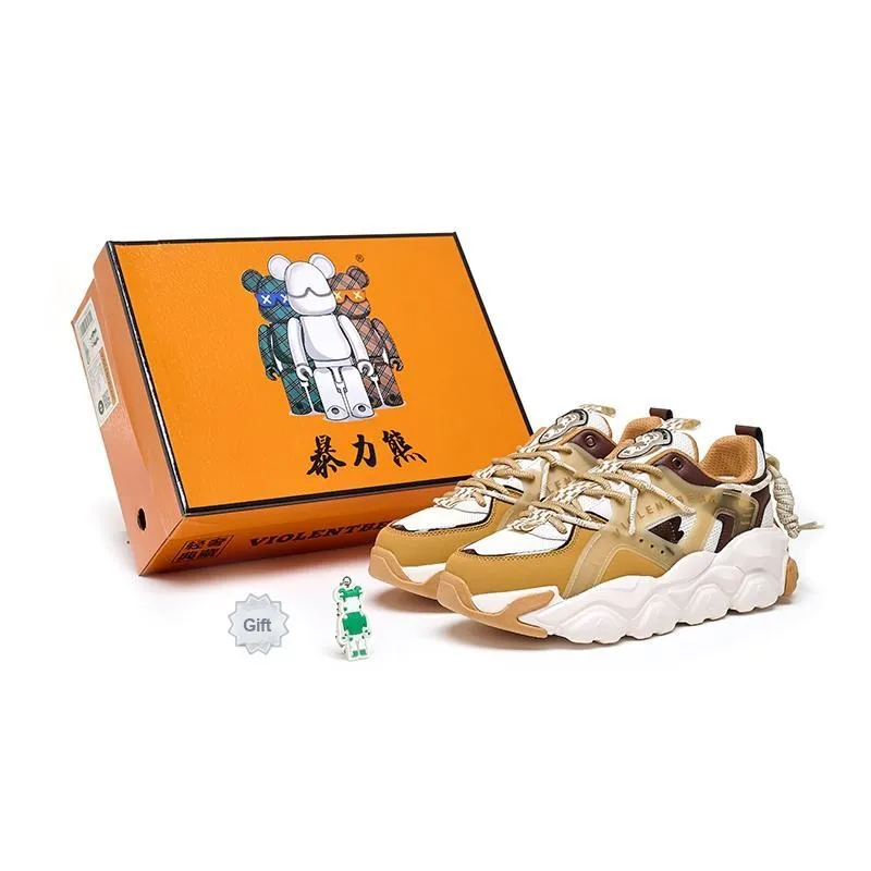 Violentbear Cushioning, Slip Resistant, And Abrasion Resistant Low Top Chunky Sneakers Unisex White Green-10