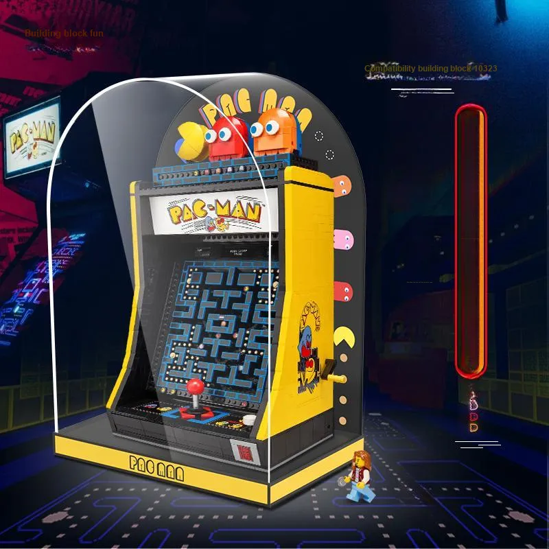LIGHT YOUR BRICKS LeiYiBai Compatibility Building Block 10323 Pac-Man Arcade Game Display Case Model Accessories-1