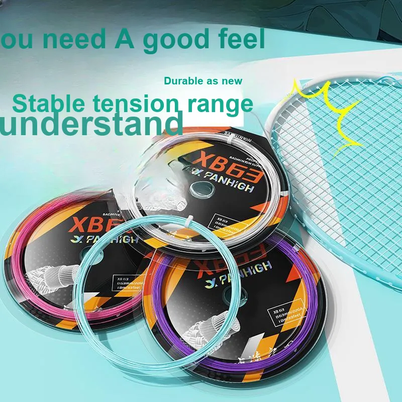 PANHIGH Stretchable And Durable XB63 Badminton Racket String Toray Core Thread Unisex 10m-3