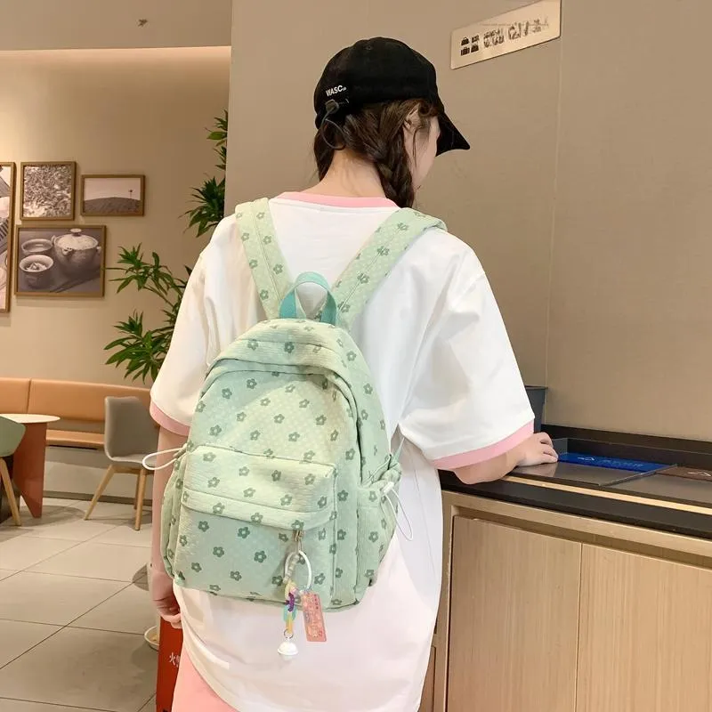 NIGEER Nylon Backpack Regular Women's Black/White/Green/Blue/Pink-7