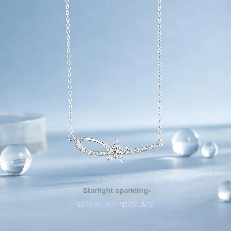 Stone Edge Poly 925 Sterling Silver Necklaces Women's-1