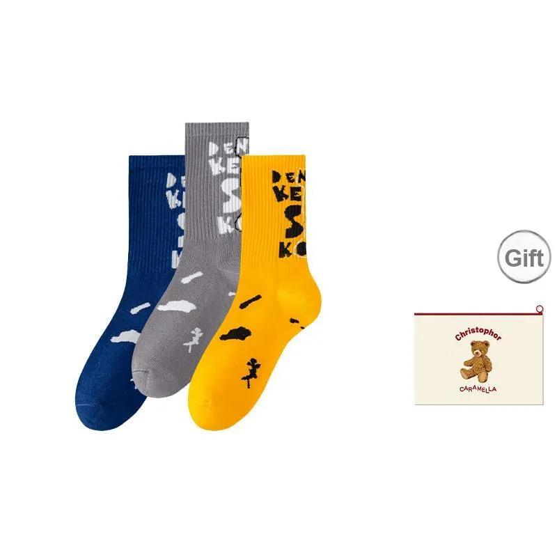 Caramella Mid-Calf Socks Men's Shopping Bag Combo Set-22