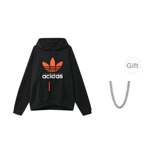 Adidas Originals Clover Series Sweatshirts Men Black Includes Necklaces