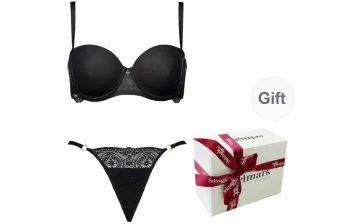 Selmark Underwear Set Women's Gift Box Set Black